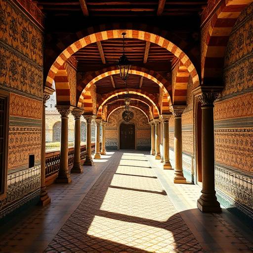 Claustro del Monasterio de Guadalupe, con su estilo mud&eacute;jar caracter&iacute;stico
