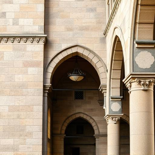 Detalle de la fachada del Monasterio de Santo Domingo de Silos, famoso por su claustro rom&aacute;nico